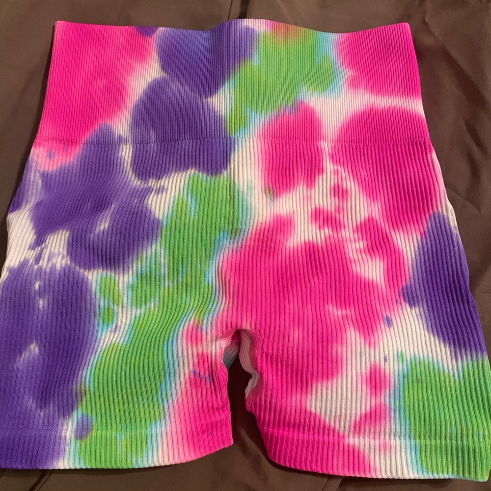 Tie dye gym shorts